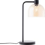 Brilliant Lampa Stołowa Casto Szkło Metal Czarny Beige | 190mm - Nadaje Się Do 1x E27