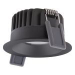 Ledvance LED Spot Fix Aluminium Czarny 8W 680lm 36D - 930 Ciepła Biel | Aukko 68mm - IP44 - Najlepsze renderowanie kolorów - Ściemnianie