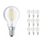 Opakowanie 10x Ledvance Classic LED E14 Gruszka Włókno Przezroczysty 4.2W 470lm - 927 Bardzo Ciepła Biel | Najlepsze renderowanie kolorów - Ściemnianie - Zamienne 40W