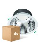 Opakowanie 4x Philips LED Downlight Coreline DN142B Aluminium Valkoinen 19.2W 2300lm 60D - 830 Ciepła Biel | Aukko 200mm - IP20 - UGR<19