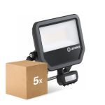Opakowanie 5x Ledvance LED Iluminacja Aluminium Czarny 41W 6000lm 100D - 840 Zimna Biel | IP65 - Czujnik Ruchu I Światła - Symetryczny