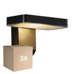 Opakowanie 3x Nordlux Solar Światło Ścienne Rica Plac Czarny 4.5W 450lm - 830 Ciepła Biel | Czujnik ruchu i Światła