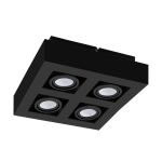 Eglo Sufit Spot Mendoza Stal Czarny 18.8W 1380lm - 830 Ciepła Biel | Ściemnianie - Nadaje Się Do GU10