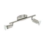 Eglo Lampa sufitowa Buzz-LED Stal Satynowy Nikiel 2x2.8W 2x250lm - 830 Ciepła Biel | IP20 - W Tym 2x GU10