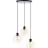 Brilliant Casto Lampa Wisząca Szkło Lampa Wisząca Metal Czarny Beige | 510mm - Nadaje Się Do 3x E27