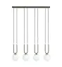 Emibig Lampa Wisząca Glam Stal Czarny | Nadaje Się Do 4x E14 - Max 10W