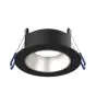 Noxion LED Spot Ares Głęboki ring Czarny - Z Inner Pierścień Srebro | Aukko 68mm - incl. GU10 Fitting