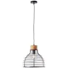 Brilliant Avia Lampa Wisząca Metal Drewno Czarny | 350mm - Nadaje Się Do 1x E27