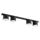 Emibig Lampa sufitowa Nano Stal Czarny | Nadaje Się Do 4x GU10 (AR111) - Max 12W