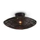 Good&Mojo Lampa sufitowa Tanami Rattan Czarny | Nadaje Się Do 1x E27 