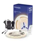 Noxion Taśma LED Naga 5 Metr Kompletny zestaw - Smart Wifi - 24V - 120LEDs/m - 9.6W/m - 930 Ciepła Biel | 8mm - IP20 - Najlepsze Renderowanie Kolorów - SMD2835