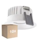 Opakowanie 10x Ledvance LED Spot Fix Aluminium Valkoinen 8W 680lm 36D - 930 Ciepła Biel | Aukko 68mm - IP44 - Najlepsze renderowanie kolorów - Ściemnianie
