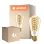 Opakowanie 4x Osram Vintage 1906 LED E27 Edison Włókno Złoty 8.8W 806lm - 824 Bardzo Ciepła Biel | Ściemnianie - Zamienne 60W