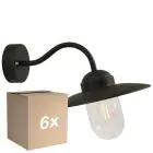 Opakowanie 6x Nordlux Luxe Światło Ścienne Metal Czarny | Nadaje Się Do E27