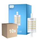 Opakowanie 10x Philips CorePro LED R7S Linear 78mm Przezroczysty 7W 1000lm - 840 Zimna Biel | Zamienne 60W