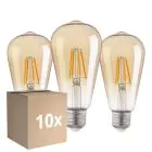 Opakowanie 10x Opakowanie 3x Eglo LED Edison E27 Włókno Bursztyn 4W 400lm - 822 Bardzo Ciepła Biel | Zamienne 40W